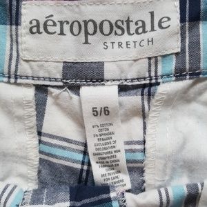 Aeropostale Shorts - Aeropostale stretch shorts size 5/6 plaid blue Aeropostale Shorts - Aeropostale stretch shorts size 5/6 plaid blue